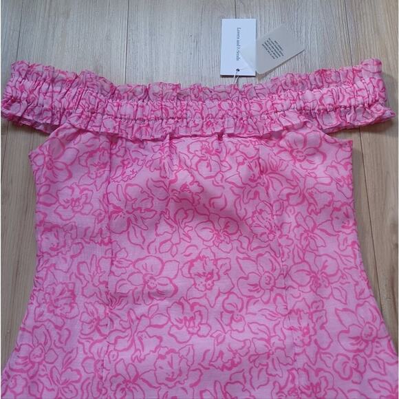 Lovers + Friends Bosworth Mini Dress Pink Floral M NWT - Picture 8 of 11
